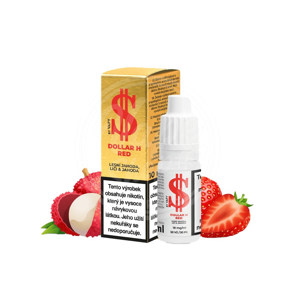 DOLLAR H RED – Erdei gyümölcs, licsi és eper (18 mg / 10 ml)