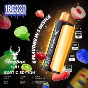 Stag Bar 180 000 puffs - 6in1 - Exotic Edition - különleges, egyedi kombinációk a kísérletező kedvűeknek (MIX 10)