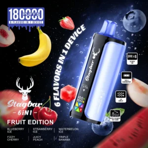 Stag Bar 180 000 puffs - 6in1 - Fruit Edition - klasszikus gyümölcsös kombinációk jéghatással (MIX 1)