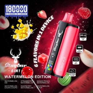 Stag Bar 180 000 puffs - 6in1 - Watermelon Edition - görögdinnyére hangolódva, hat különböző megközelítésből (MIX 2)